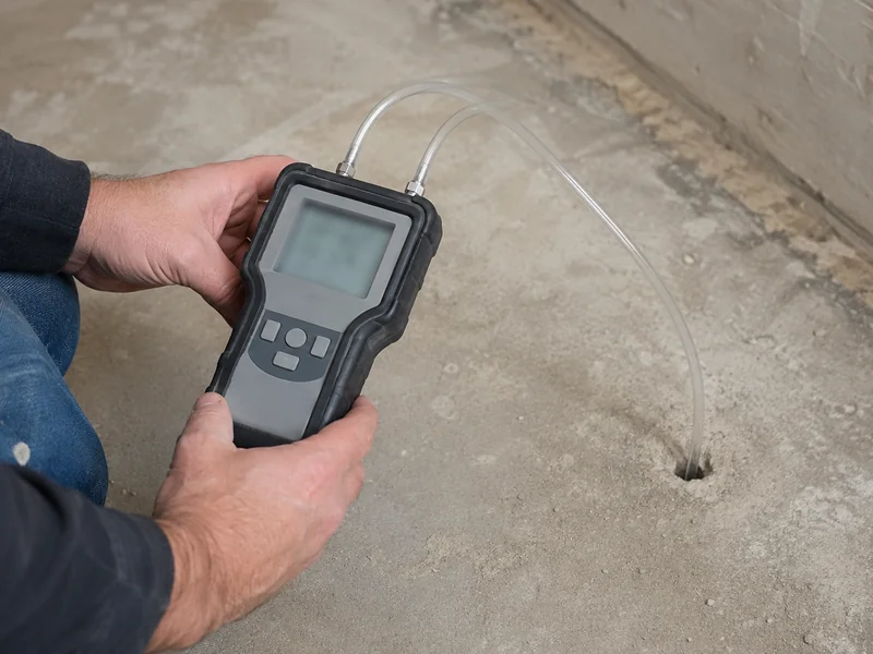 Pressure-field diagnostics before a radon system design
